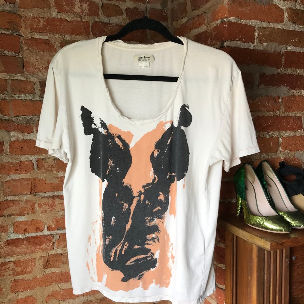 Acne Jeans jewel neck Tee